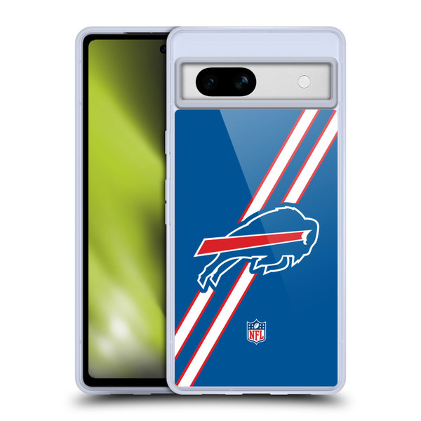 NFL Buffalo Bills Logo Stripes Soft Gel Case for Google Pixel 7a