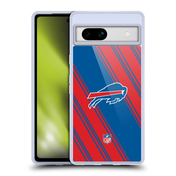 NFL Buffalo Bills Artwork Stripes Soft Gel Case for Google Pixel 7a