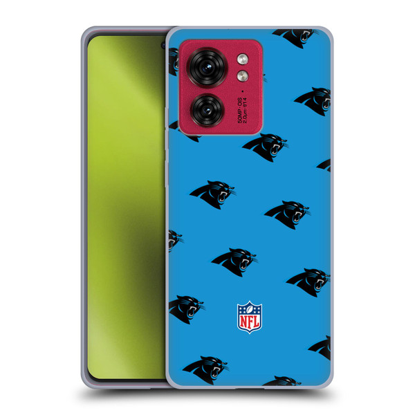 NFL Carolina Panthers Artwork Patterns Soft Gel Case for Motorola Moto Edge 40