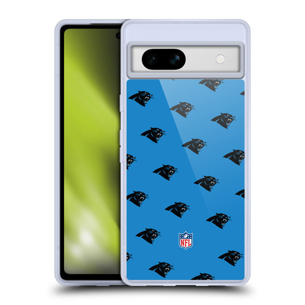 NFL Carolina Panthers Artwork Patterns Soft Gel Case for Google Pixel 7a