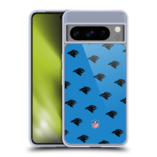 NFL Carolina Panthers Artwork Patterns Soft Gel Case for Google Pixel 8 Pro