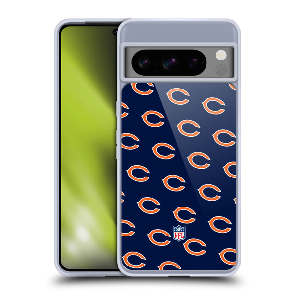NFL Chicago Bears Artwork Patterns Soft Gel Case for Google Pixel 8 Pro