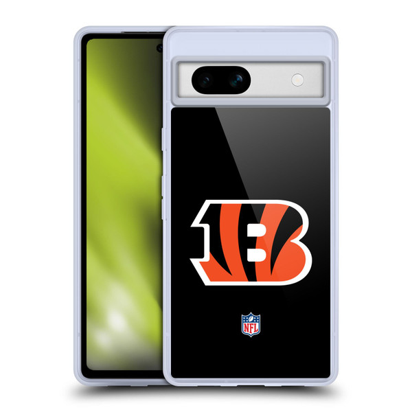NFL Cincinnati Bengals Logo Plain Soft Gel Case for Google Pixel 7a