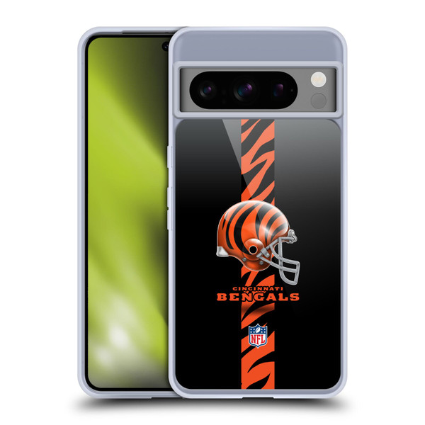 NFL Cincinnati Bengals Logo Helmet Soft Gel Case for Google Pixel 8 Pro
