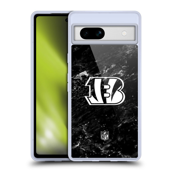 NFL Cincinnati Bengals Artwork Marble Soft Gel Case for Google Pixel 7a
