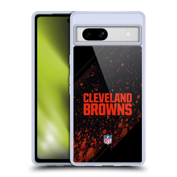 NFL Cleveland Browns Logo Blur Soft Gel Case for Google Pixel 7a