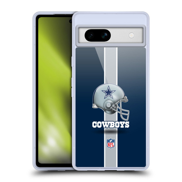 NFL Dallas Cowboys Logo Helmet Soft Gel Case for Google Pixel 7a