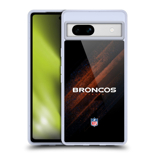 NFL Denver Broncos Logo Blur Soft Gel Case for Google Pixel 7a