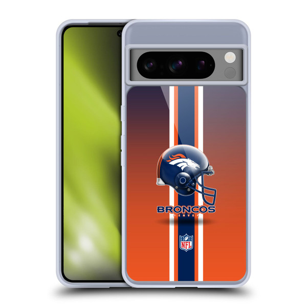 NFL Denver Broncos Logo Helmet Soft Gel Case for Google Pixel 8 Pro