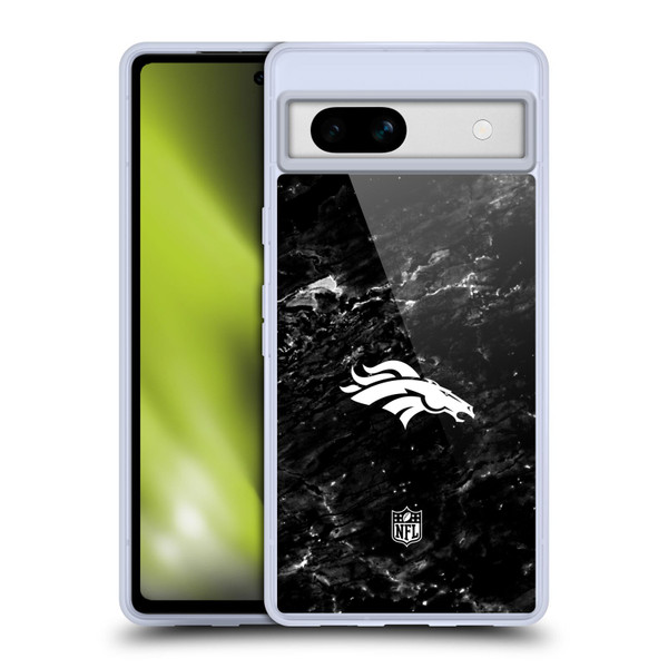 NFL Denver Broncos Artwork Marble Soft Gel Case for Google Pixel 7a