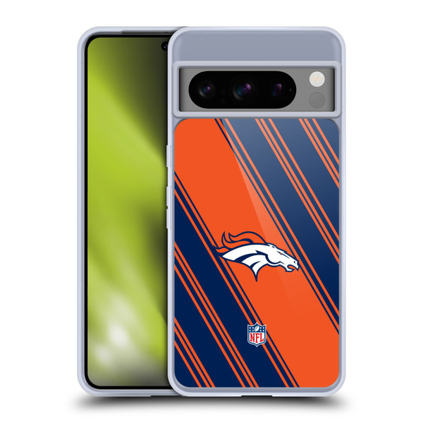NFL Denver Broncos Artwork Stripes Soft Gel Case for Google Pixel 8 Pro