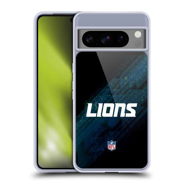 NFL Detroit Lions Logo Blur Soft Gel Case for Google Pixel 8 Pro