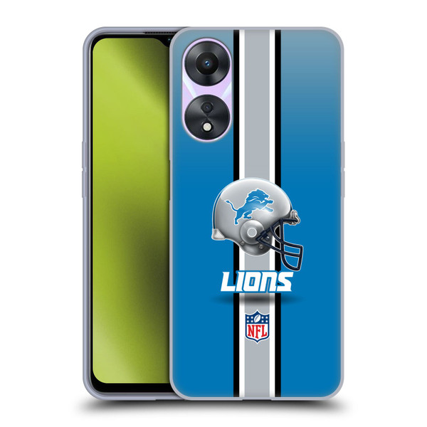 NFL Detroit Lions Logo Helmet Soft Gel Case for OPPO A78 5G