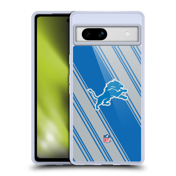 NFL Detroit Lions Artwork Stripes Soft Gel Case for Google Pixel 7a