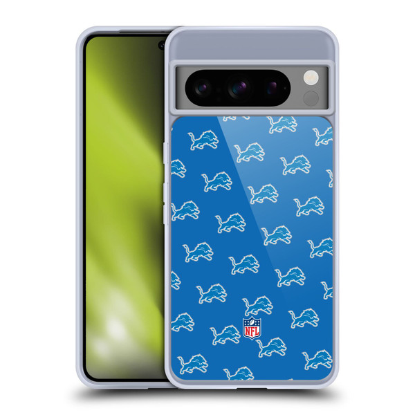 NFL Detroit Lions Artwork Patterns Soft Gel Case for Google Pixel 8 Pro