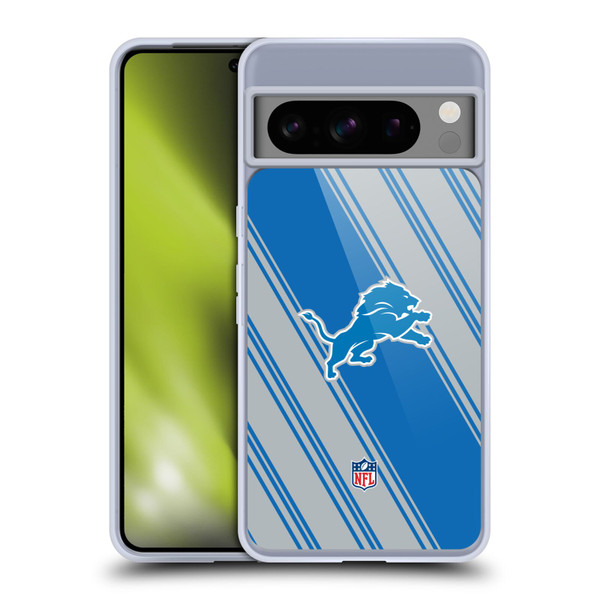 NFL Detroit Lions Artwork Stripes Soft Gel Case for Google Pixel 8 Pro