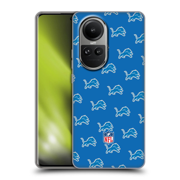 NFL Detroit Lions Artwork Patterns Soft Gel Case for OPPO Reno10 5G / Reno10 Pro 5G
