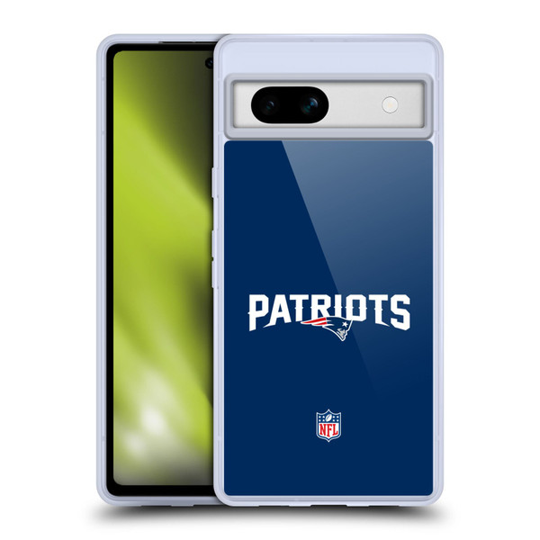 NFL New England Patriots Logo Plain Soft Gel Case for Google Pixel 7a
