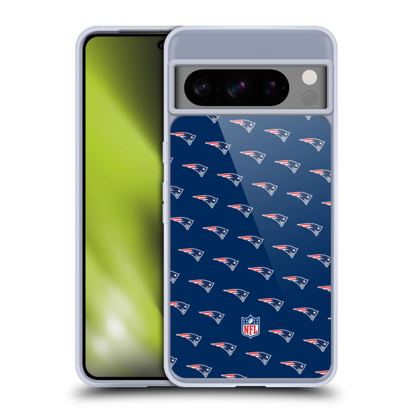 NFL New England Patriots Artwork Patterns Soft Gel Case for Google Pixel 8 Pro