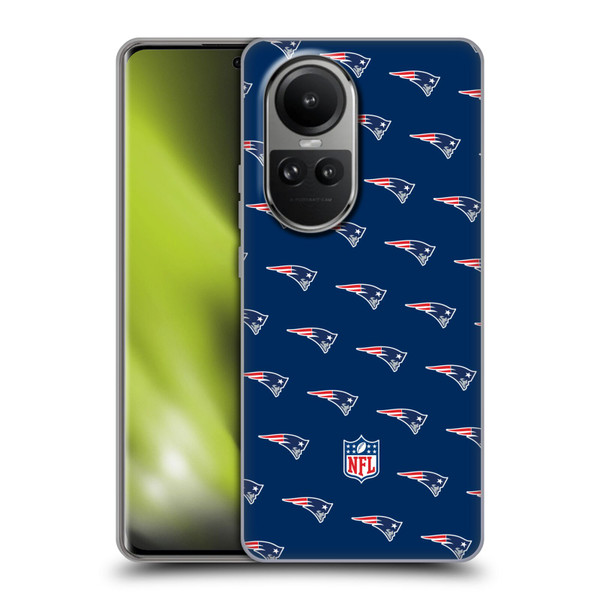NFL New England Patriots Artwork Patterns Soft Gel Case for OPPO Reno10 5G / Reno10 Pro 5G