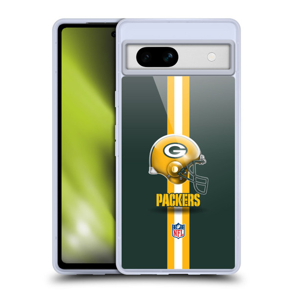 NFL Green Bay Packers Logo Helmet Soft Gel Case for Google Pixel 7a