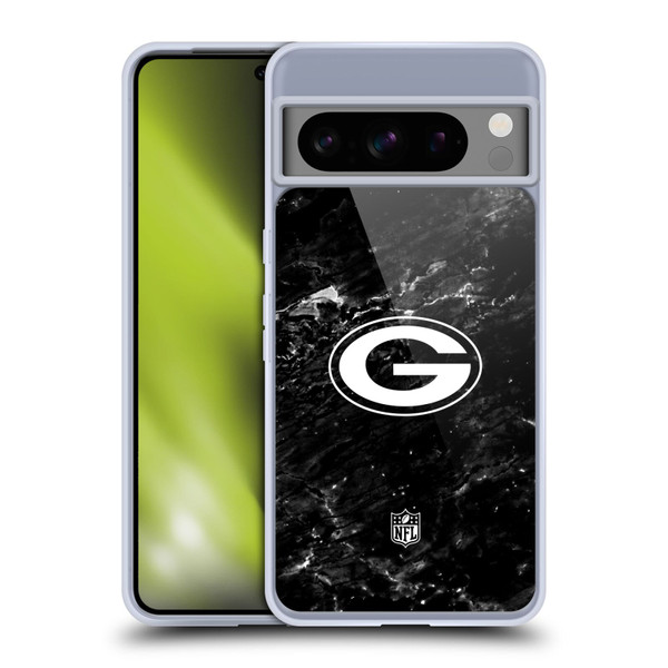 NFL Green Bay Packers Artwork Marble Soft Gel Case for Google Pixel 8 Pro