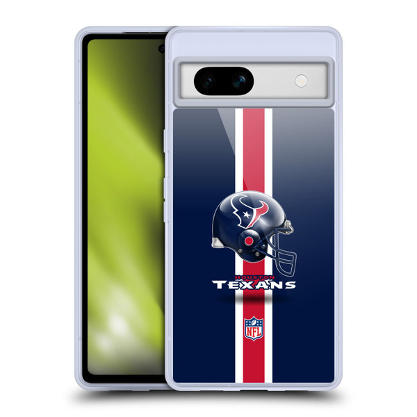 NFL Houston Texans Logo Helmet Soft Gel Case for Google Pixel 7a
