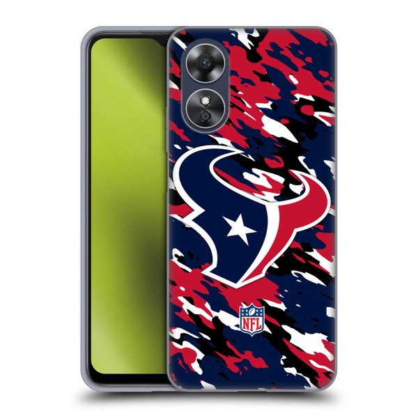 NFL Houston Texans Logo Camou Soft Gel Case for OPPO A17