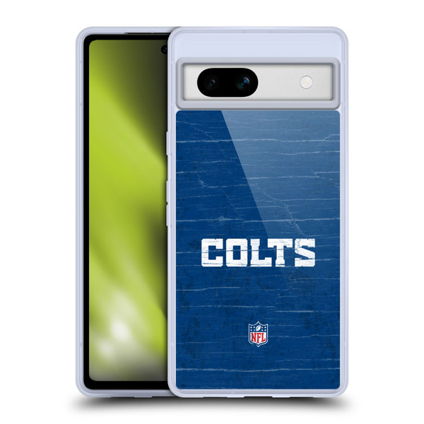NFL Indianapolis Colts Logo Distressed Look Soft Gel Case for Google Pixel 7a