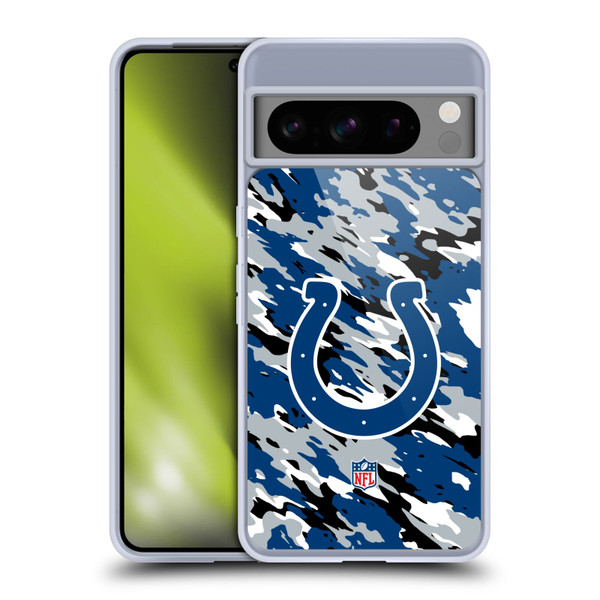 NFL Indianapolis Colts Logo Camou Soft Gel Case for Google Pixel 8 Pro