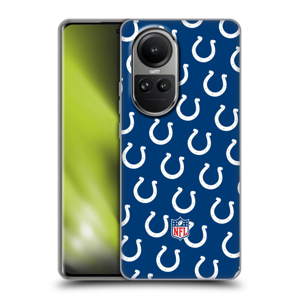 NFL Indianapolis Colts Artwork Patterns Soft Gel Case for OPPO Reno10 5G / Reno10 Pro 5G