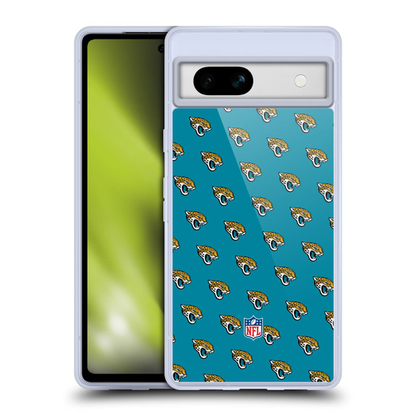 NFL Jacksonville Jaguars Artwork Patterns Soft Gel Case for Google Pixel 7a