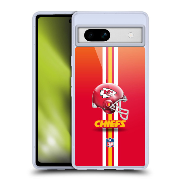 NFL Kansas City Chiefs Logo Helmet Soft Gel Case for Google Pixel 7a