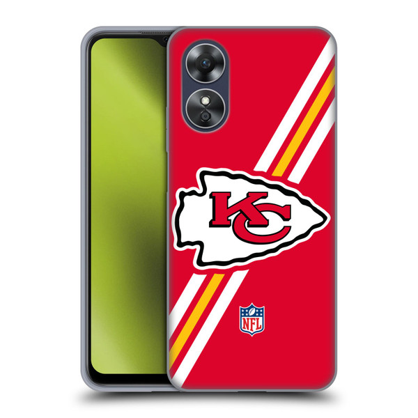 NFL Kansas City Chiefs Logo Stripes Soft Gel Case for OPPO A17