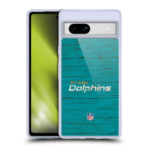 NFL Miami Dolphins Logo Distressed Look Soft Gel Case for Google Pixel 7a
