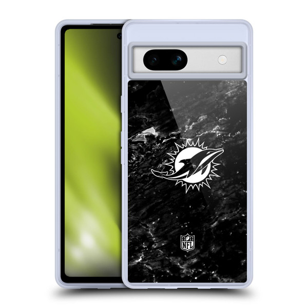 NFL Miami Dolphins Artwork Marble Soft Gel Case for Google Pixel 7a