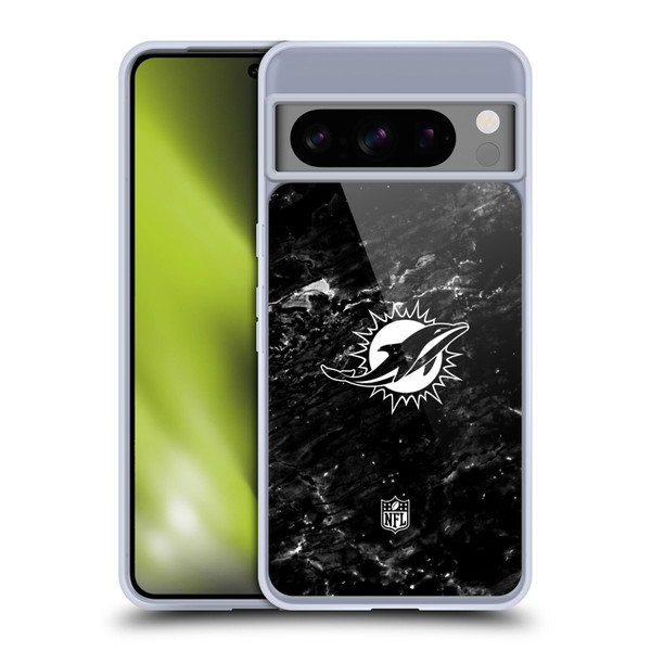 NFL Miami Dolphins Artwork Marble Soft Gel Case for Google Pixel 8 Pro