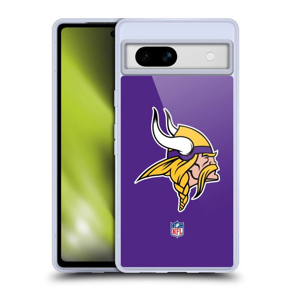 NFL Minnesota Vikings Logo Plain Soft Gel Case for Google Pixel 7a