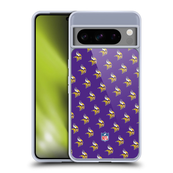 NFL Minnesota Vikings Artwork Patterns Soft Gel Case for Google Pixel 8 Pro