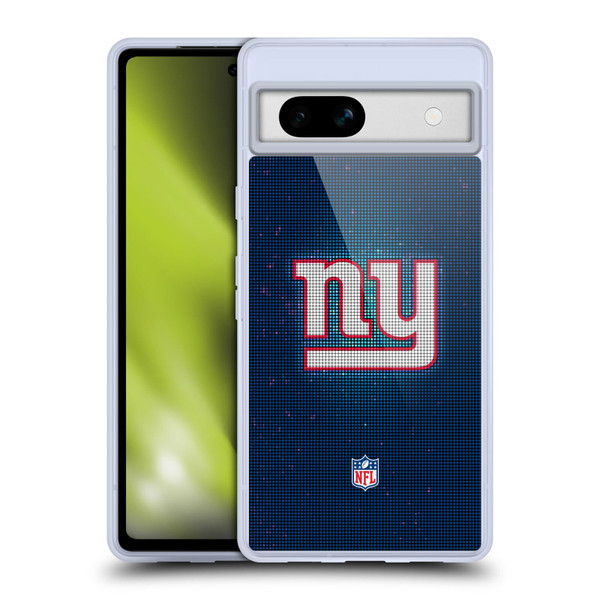 NFL New York Giants Artwork LED Soft Gel Case for Google Pixel 7a