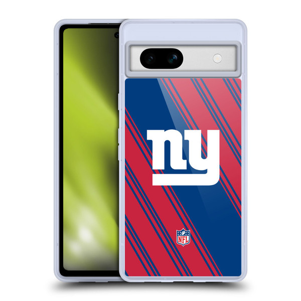 NFL New York Giants Artwork Stripes Soft Gel Case for Google Pixel 7a