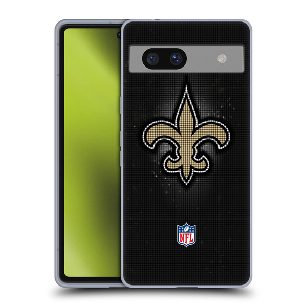 NFL New Orleans Saints Artwork LED Soft Gel Case for Google Pixel 7a