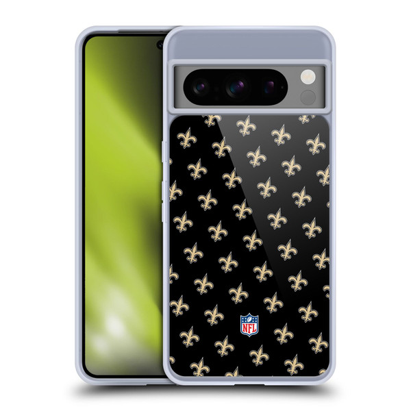 NFL New Orleans Saints Artwork Patterns Soft Gel Case for Google Pixel 8 Pro