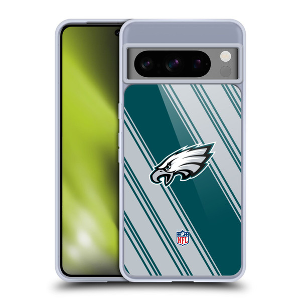 NFL Philadelphia Eagles Artwork Stripes Soft Gel Case for Google Pixel 8 Pro