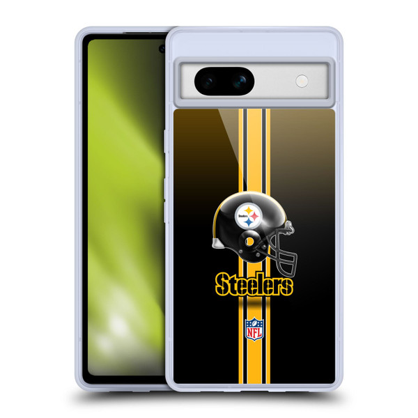 NFL Pittsburgh Steelers Logo Helmet Soft Gel Case for Google Pixel 7a