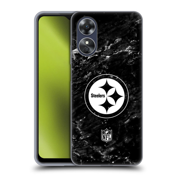 NFL Pittsburgh Steelers Artwork Marble Soft Gel Case for OPPO A17