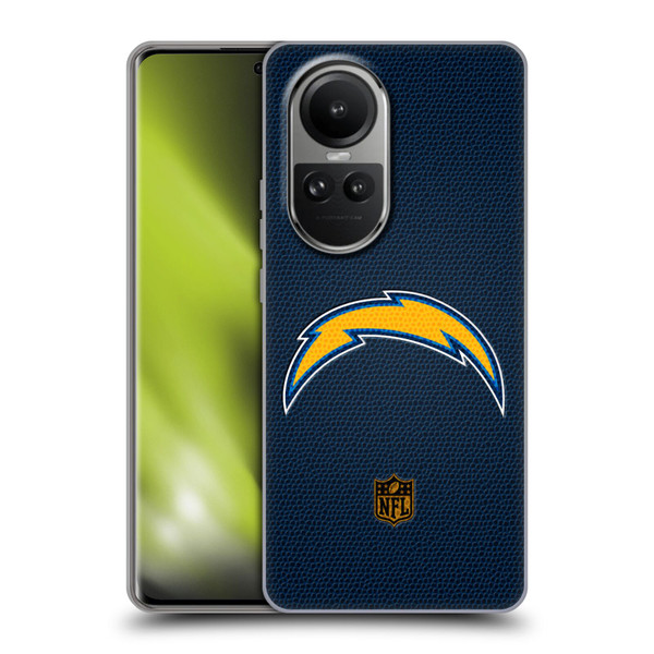 NFL Los Angeles Chargers Logo Football Soft Gel Case for OPPO Reno10 5G / Reno10 Pro 5G