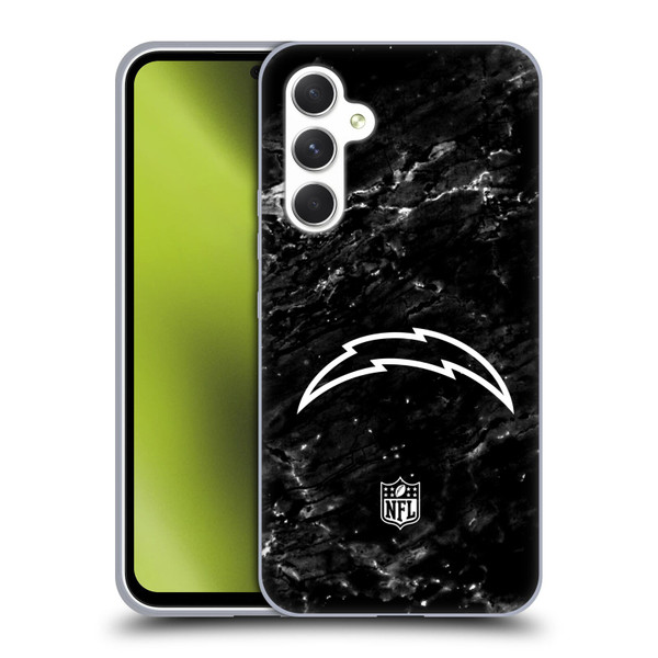 NFL Los Angeles Chargers Artwork Marble Soft Gel Case for Samsung Galaxy A54 5G