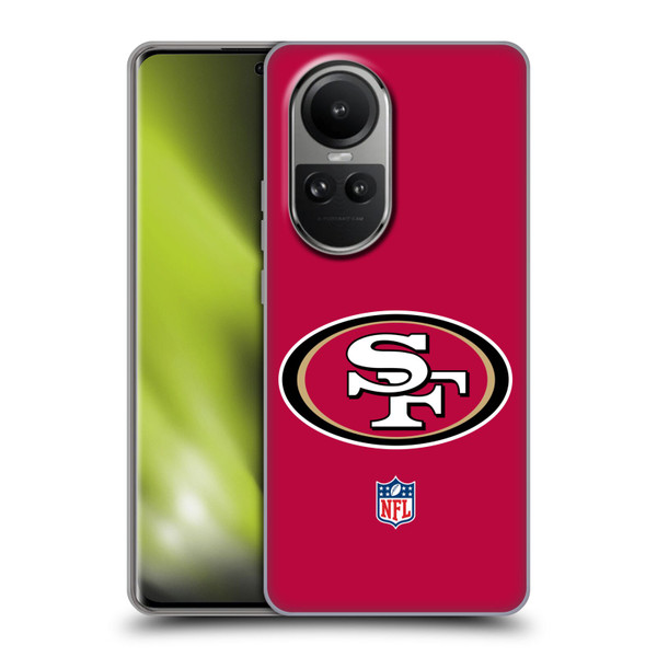 NFL San Francisco 49Ers Logo Plain Soft Gel Case for OPPO Reno10 5G / Reno10 Pro 5G