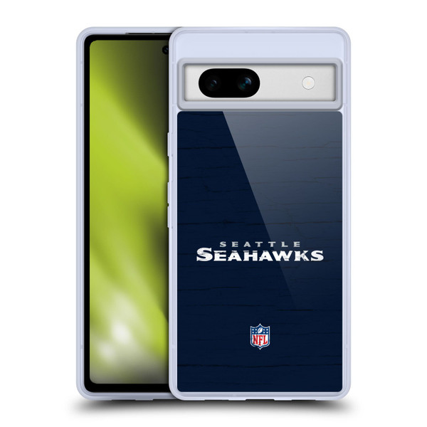 NFL Seattle Seahawks Logo Distressed Look Soft Gel Case for Google Pixel 7a